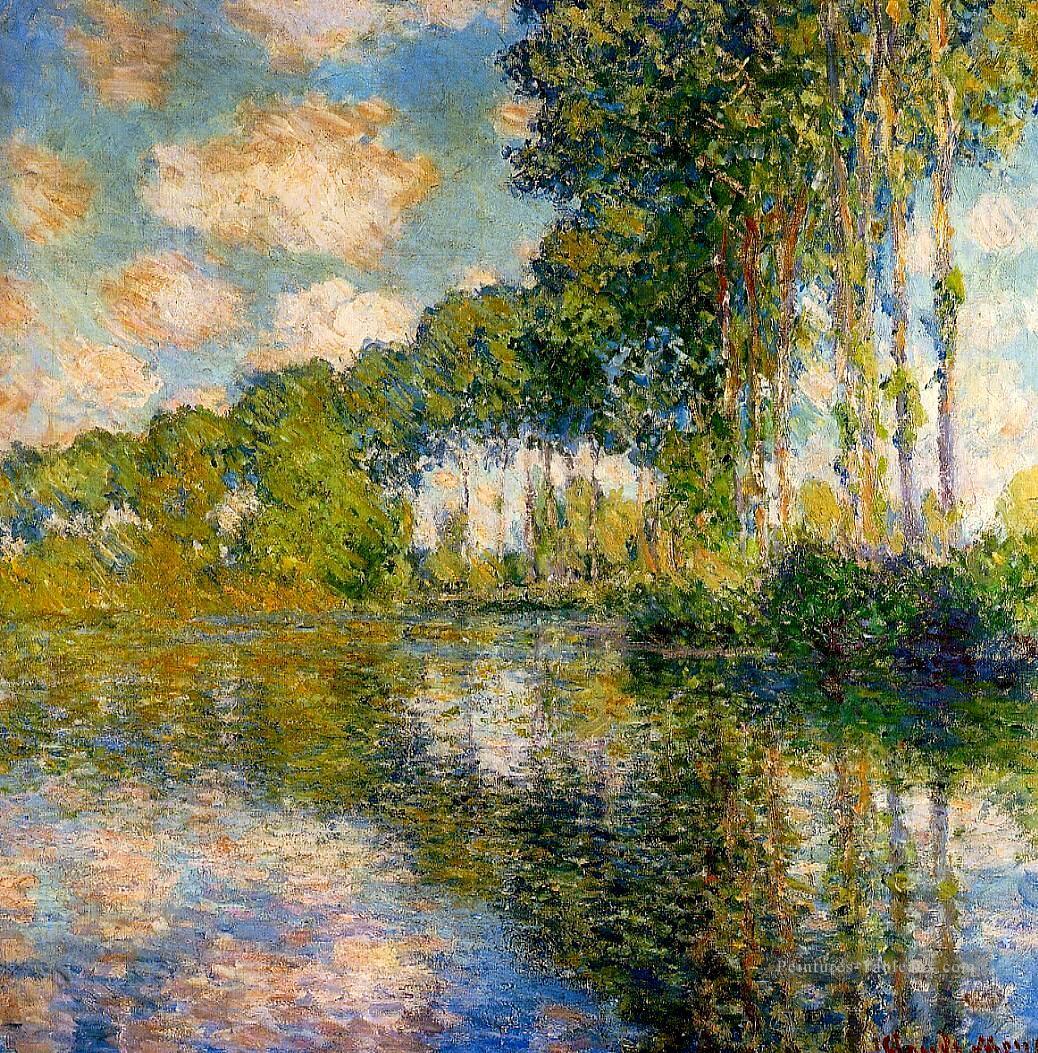 Peupliers sur les berges de l’Epte Claude Monet paysages Peintures à l'huile